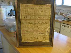 DATED 1799 AND SIGNED BY MARY STAPLES AMERICAN SAMPLER FRAMED READY TO 