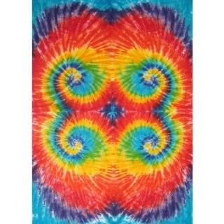Tie Dye Tapestry ~ Peace Sign ~ Approx 40 X 45 Inches