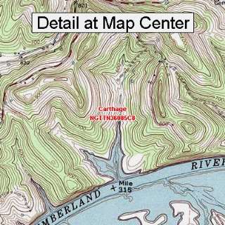  USGS Topographic Quadrangle Map   Carthage, Tennessee 