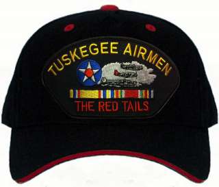 RED TAILS Tuskegee Airmen Veteran Military Baseball Cap Hat  