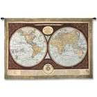 Fine Art Tapestries Map of The World Large Wall Hanging