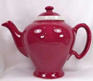 Vintage McCORMICK TEA MAROON TEAPOT TEA POT w STRAINER INSERT Pottery 