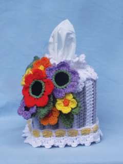 FANCIFUL TISSUE BOX COVERS, Crochet Pattern Booklet, BOUTIQUE TISSUE 