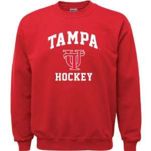  Tampa Spartans Red Youth Hockey Arch Crewneck Sweatshirt 