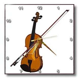 Music   Violin   Wall Clocks  3dRose LLC For the Home Wall Decor 