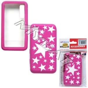  SAMSUNG BEHOLD T919 HOT PINK STARS SILICONE SKIN COVER 