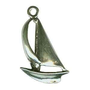  .925 Sterling Silver Sail Boat Charm or Pendant 