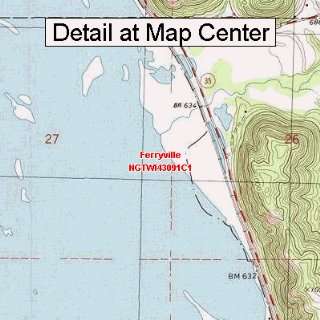  USGS Topographic Quadrangle Map   Ferryville, Wisconsin 