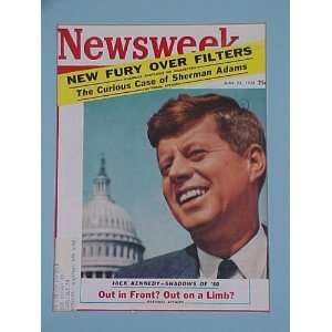 John F. Kennedy JFK June 23 1958 Newsweek Magazine Professionally 