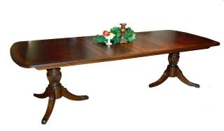 11 Piece Mahogany Inlaid Dining Table Set  