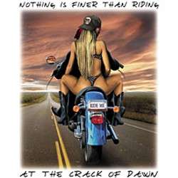 SS/LS TShirts Biker Motorcycles Crack of Dawn Riding  