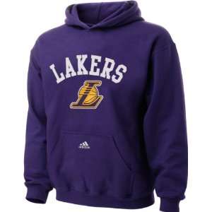  Los Angeles Lakers Youth Purple Arched Logo Fleece Hooded 
