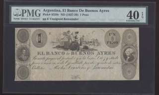 ARGENTINA VENEZUELA USA VERY RARE BUENOS AIRES 1827 NOTE BOLIVAR 