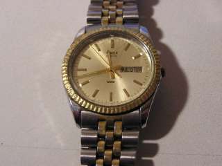 Vintage Timex Quartz Watch Day Date  