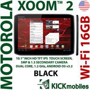 BNIB MOTOROLA GOOGLE XOOM 2 HD BLACK Wi Fi 10.1 16GB TABLET XOOM2 