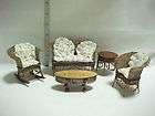 Wicker Bassinet Baby Bed Antique Style Draping Miniature Artist 