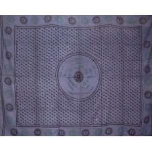  Om Symbol Tapestry Coverlet Throw Spread Stonewashed