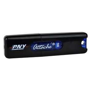  PNY Attaché 8GB USB 2.0 Flash Drive w/ReadyBoost (Black 