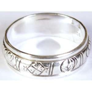  Sterling Auspicious Symbols Ring   Sterling Silver 