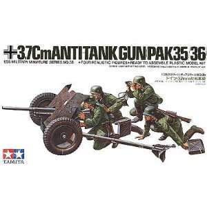  German 3.7Cm Anti Tank Gun w troops 1 35 Tamiya Toys 