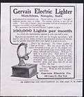 1910 gervais electric cigarette lighter magazine ad cigar pipe tobacco 