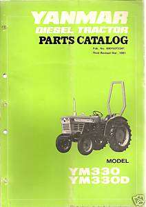 Yanmar YM330 & YM330D Diesel Tractor Parts Manual  
