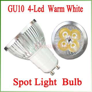 4x1W GU10 High Power Warm White LED Lamp Light Bulb New  