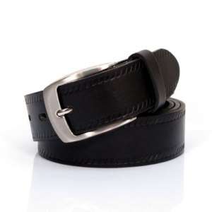 Men/Women Black Genuine Leather Belt 30/32/34/36/38/40  