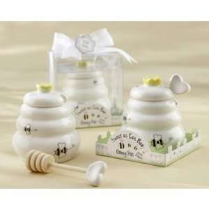   Bee Ceramic Honey Pot with Wooden Dipper (pack of 30) 
