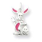 pink bunny holiday jewelry pink bunny rabbit easter enameled pink 