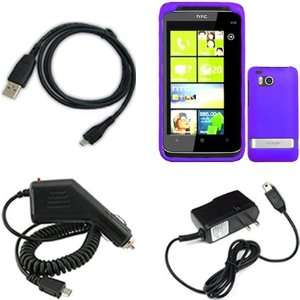  iNcido Brand HTC Incredible HD 6400 Combo Rubber Purple 