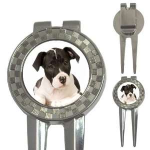  American Staffordshire Puppy Dog Golf 3 in 1 Divot Tool 
