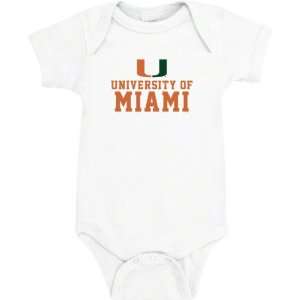    Miami Hurricanes White Formal Baby Creeper