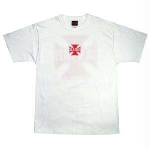  Mens, S/S T Shirt, Iron Cross, White/Red, XXL