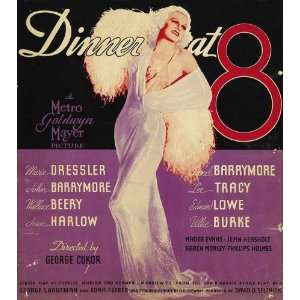  Dinner at Eight   Movie Poster   27 x 40
