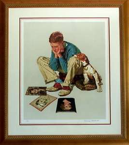 Norman Rockwell STARSTRUCK S/N Lithograph Framed  