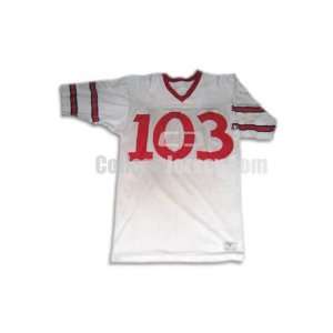   White No. 103 Team Issued Cornell Football Jersey