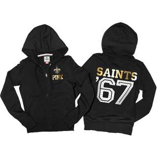 Victorias Secret PINK® New Orleans Saints Womens Full Zip Hooded 