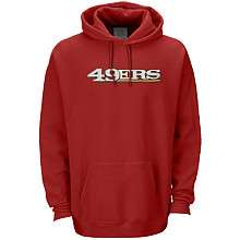 San Francisco 49ers Mens Custom Frayed Logo Hooded Sweatshirt   FRAYED 
