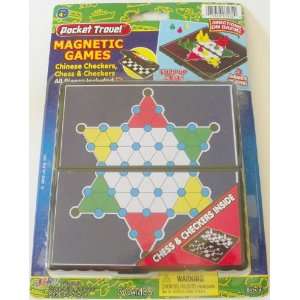  Magnetic Chinese Checkers, Chess & Checkers Set 