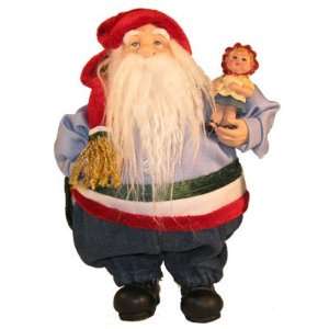 Fabric & Resin 8 inch Italy Italian Santa Claus Figurine by Roman 