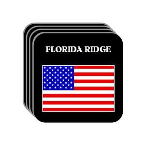 US Flag   Florida Ridge, Florida (FL) Set of 4 Mini Mousepad Coasters