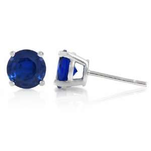  Acianos Sapphire CZ Cubic Zirconia Stud Earrings Jewelry