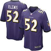 Mens Nike Baltimore Ravens Ray Lewis Game Team Color Jersey    
