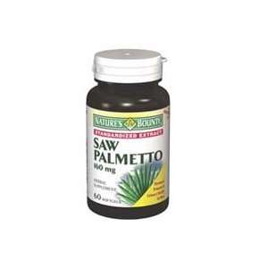 Saw Palmetto 160 Mg Herbal Supplement Softgels, By Natures Bounty   60 