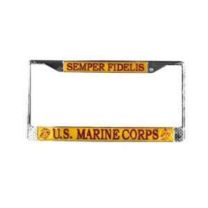  U.s. Marines License Plate Frame 11 3/4 IN. x 6 IN. Patio 