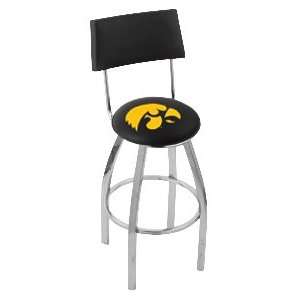  University of Iowa Steel Logo Stool with Back and L8C4 