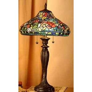  Fieldstone Finish Mushroom Tiffany Table Lamp