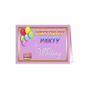  Whitney Birthday Party Invitation Card Toys & Games