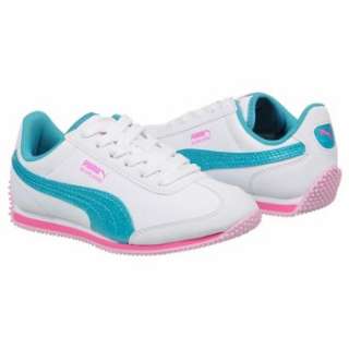 Athletics Puma Kids Whirlwind Glitter Pre White/Ceramic/Pink Shoes 